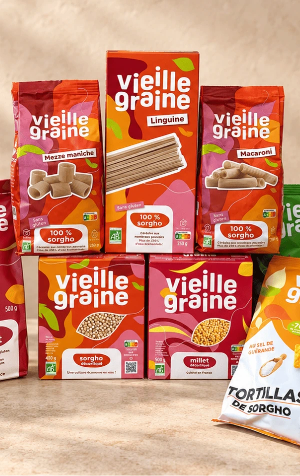 Assortiment de pates, millet et sorgho Vieille Graine